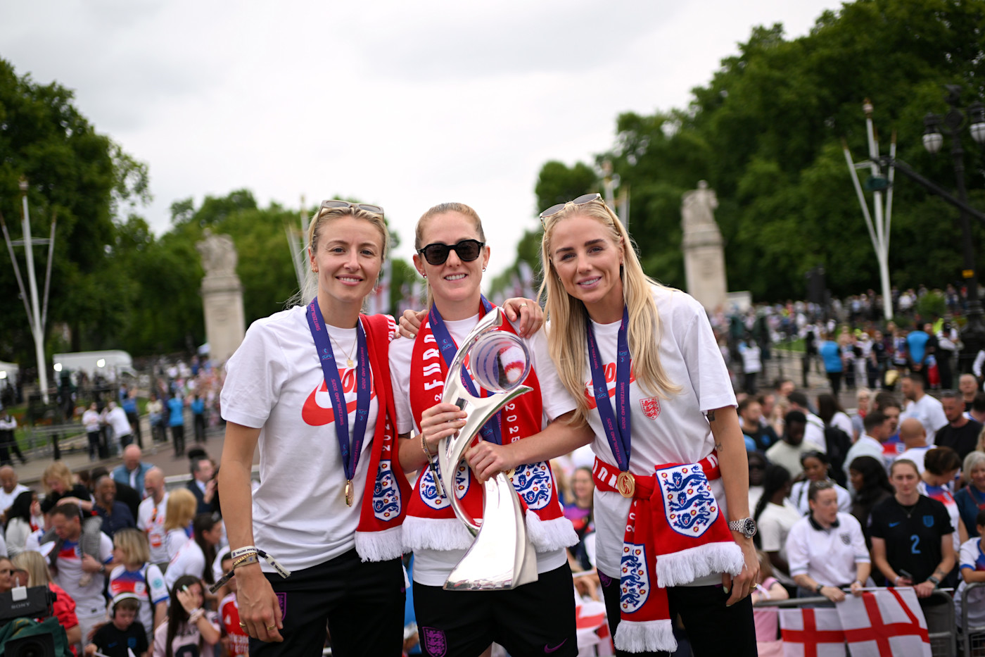 Celebrating the Euro 2025 success back in London